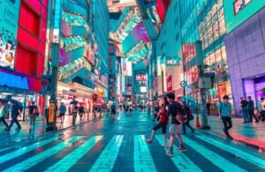 Tóquio, Japão ao entardecer